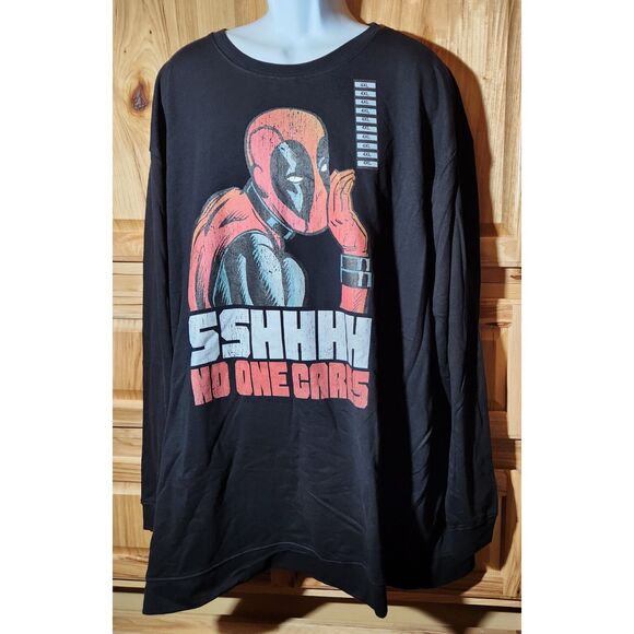 Marvel Sweatshirt Men’s 4XL – SSHHHH No One Cares Graphic Crewneck - Picture 2 of 8